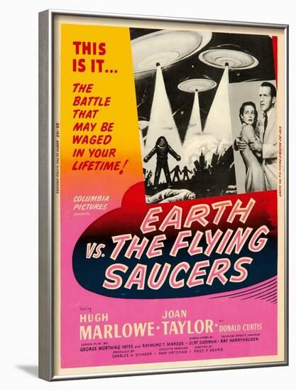 Earth vs. the Flying Saucers, 1956-null-Framed Art Print