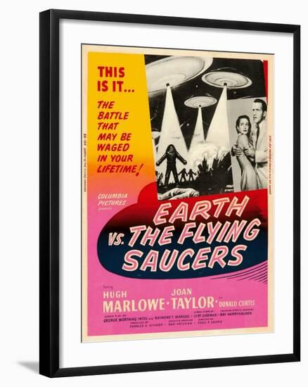 Earth vs. the Flying Saucers, 1956-null-Framed Art Print