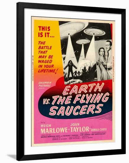 Earth vs. the Flying Saucers, 1956-null-Framed Art Print