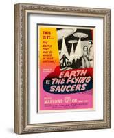 Earth vs. the Flying Saucers, 1956-null-Framed Art Print