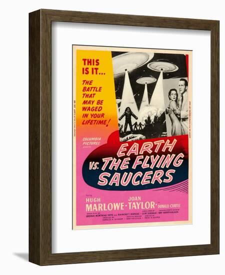 Earth vs. the Flying Saucers, 1956-null-Framed Art Print