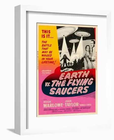 Earth vs. the Flying Saucers, 1956-null-Framed Art Print