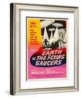 Earth vs. the Flying Saucers, 1956-null-Framed Art Print