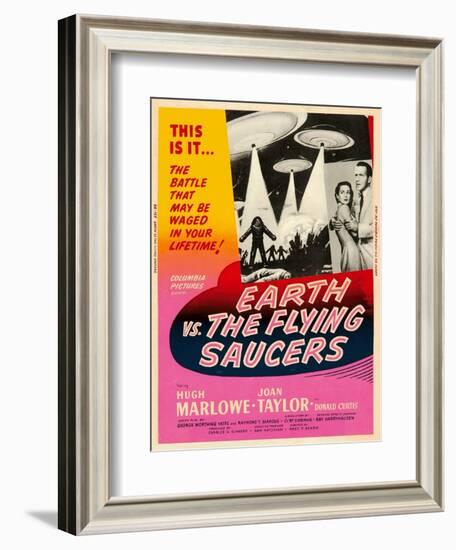 Earth vs. the Flying Saucers, 1956-null-Framed Art Print