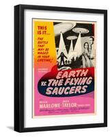 Earth vs. the Flying Saucers, 1956-null-Framed Art Print