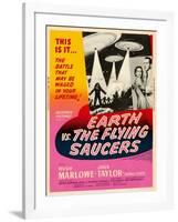 Earth vs. the Flying Saucers, 1956-null-Framed Art Print