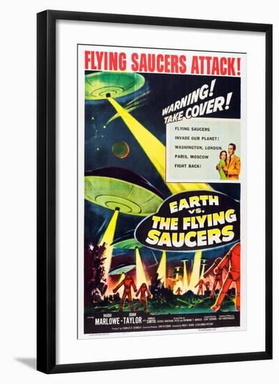 Earth vs. the Flying Saucers, 1956-null-Framed Art Print