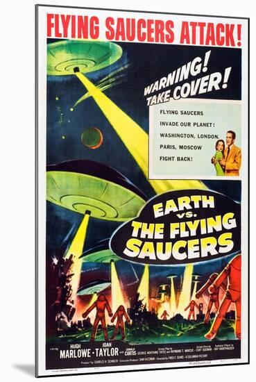 Earth vs. the Flying Saucers, 1956-null-Mounted Art Print