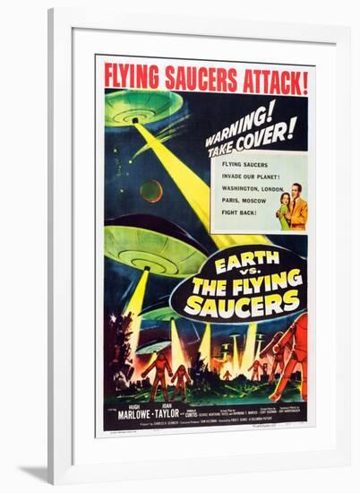 Earth vs. the Flying Saucers, 1956-null-Framed Art Print