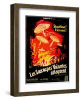 Earth vs. the Flying Saucers, French Movie Poster, 1956-null-Framed Art Print