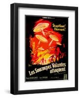 Earth vs. the Flying Saucers, French Movie Poster, 1956-null-Framed Art Print