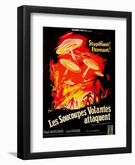 Earth vs. the Flying Saucers, French Movie Poster, 1956-null-Framed Art Print