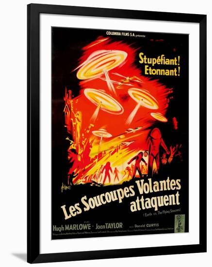 Earth vs. the Flying Saucers, French Movie Poster, 1956-null-Framed Art Print