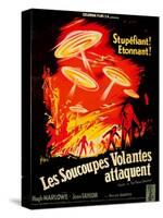 Earth vs. the Flying Saucers, French Movie Poster, 1956-null-Stretched Canvas