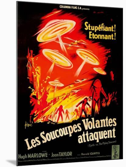 Earth vs. the Flying Saucers, French Movie Poster, 1956-null-Mounted Art Print