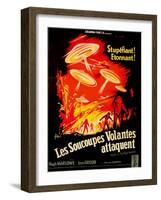 Earth vs. the Flying Saucers, French Movie Poster, 1956-null-Framed Art Print