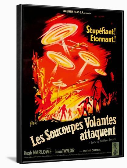 Earth vs. the Flying Saucers, French Movie Poster, 1956-null-Framed Art Print