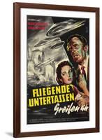 Earth vs. the Flying Saucers, German Movie Poster, 1956-null-Framed Art Print