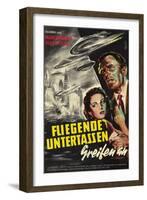 Earth vs. the Flying Saucers, German Movie Poster, 1956-null-Framed Art Print