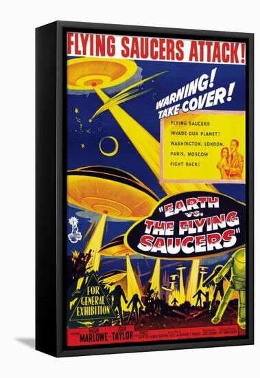 Earth vs. the Flying Saucers, Joan Taylor, Hugh Marlowe, 1956-null-Framed Stretched Canvas