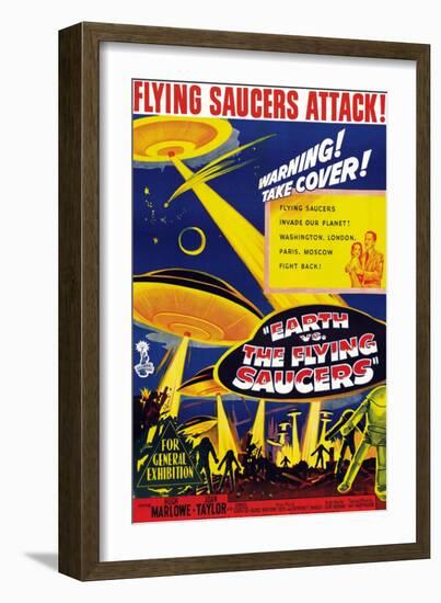 Earth vs. the Flying Saucers, Joan Taylor, Hugh Marlowe, 1956-null-Framed Art Print