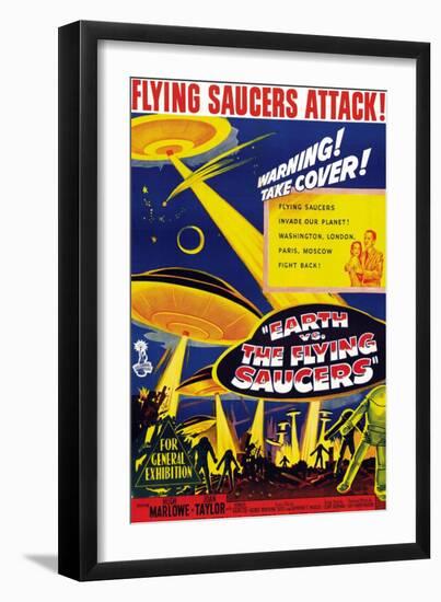 Earth vs. the Flying Saucers, Joan Taylor, Hugh Marlowe, 1956-null-Framed Art Print