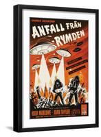 Earth vs. the Flying Saucers, Swedish Movie Poster, 1956-null-Framed Art Print