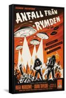 Earth vs. the Flying Saucers, Swedish Movie Poster, 1956-null-Framed Stretched Canvas