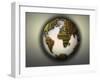 Earth with Circuit Board Continents-null-Framed Photographic Print