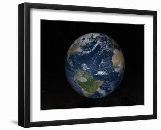 Earth with Clouds And Sea Ice from December 8, 2008-Stocktrek Images-Framed Premium Photographic Print