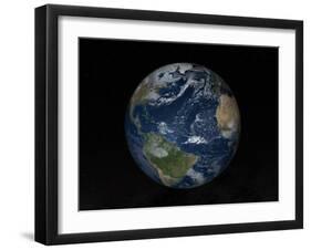 Earth with Clouds And Sea Ice from December 8, 2008-Stocktrek Images-Framed Photographic Print