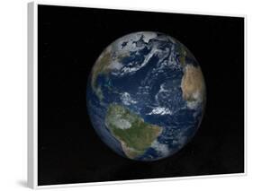 Earth with Clouds And Sea Ice from December 8, 2008-Stocktrek Images-Framed Photographic Print