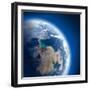 Earth with High Relief, Illuminated by the Sun-Antartis-Framed Photographic Print