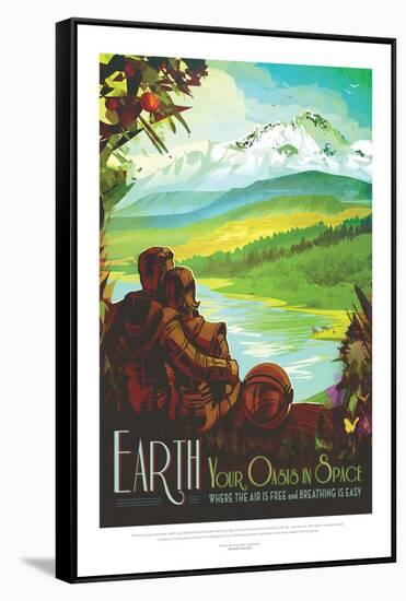 Earth- Your Oasis In Space-null-Framed Stretched Canvas