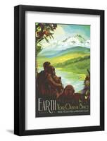Earth-Vintage Reproduction-Framed Art Print