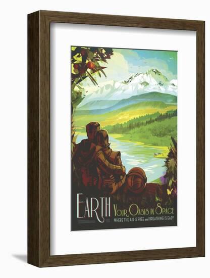 Earth-Vintage Reproduction-Framed Art Print