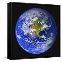 Earth-null-Framed Stretched Canvas