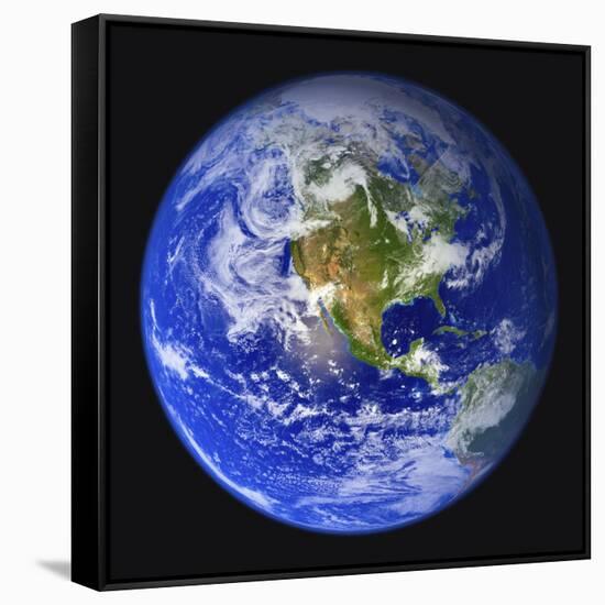 Earth-null-Framed Stretched Canvas