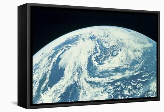 Earth-Digital Vision.-Framed Stretched Canvas