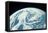 Earth-Digital Vision.-Framed Stretched Canvas