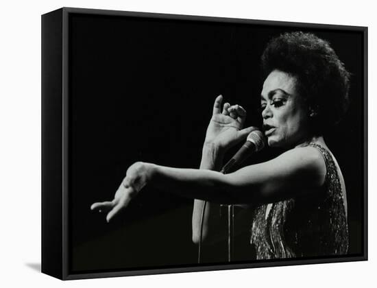 Eartha Kitt Performing at the Forum Theatre, Hatfield, Hertfordshire, 20 March 1983.-Denis Williams-Framed Stretched Canvas