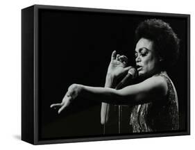 Eartha Kitt Performing at the Forum Theatre, Hatfield, Hertfordshire, 20 March 1983.-Denis Williams-Framed Stretched Canvas