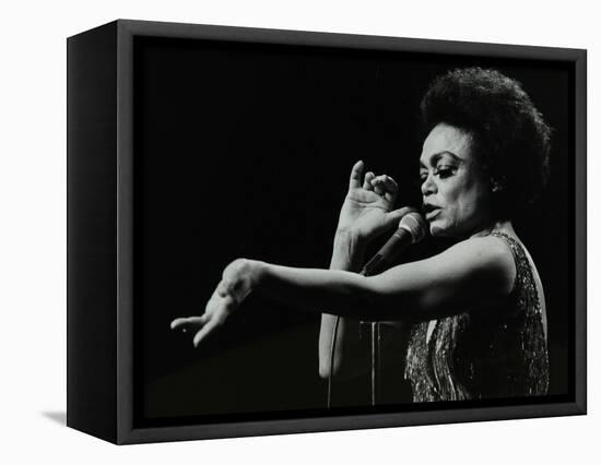 Eartha Kitt Performing at the Forum Theatre, Hatfield, Hertfordshire, 20 March 1983.-Denis Williams-Framed Stretched Canvas