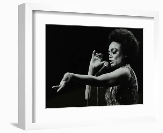 Eartha Kitt Performing at the Forum Theatre, Hatfield, Hertfordshire, 20 March 1983.-Denis Williams-Framed Photographic Print