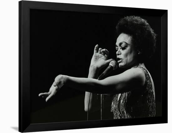 Eartha Kitt Performing at the Forum Theatre, Hatfield, Hertfordshire, 20 March 1983.-Denis Williams-Framed Photographic Print