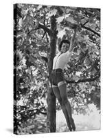 Eartha Kitt Playing in the Tree-Gordon Parks-Stretched Canvas