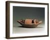 Earthenware Boat and Crew, Tomb Arte-Fact, Eastern Han Dynasty, 25-220 AD-null-Framed Giclee Print