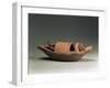 Earthenware Boat and Crew, Tomb Arte-Fact, Eastern Han Dynasty, 25-220 AD-null-Framed Giclee Print