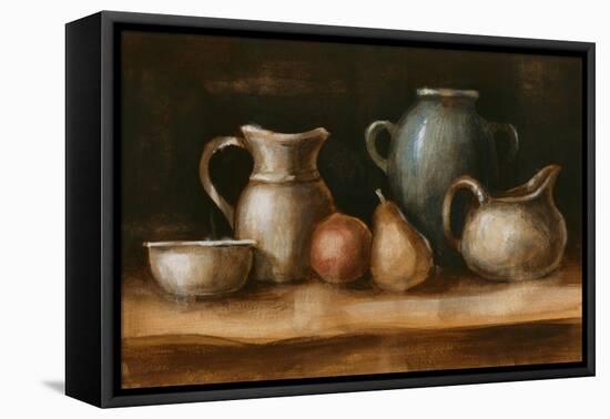 Earthenware & Fruit I-Ethan Harper-Framed Stretched Canvas