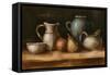 Earthenware & Fruit I-Ethan Harper-Framed Stretched Canvas